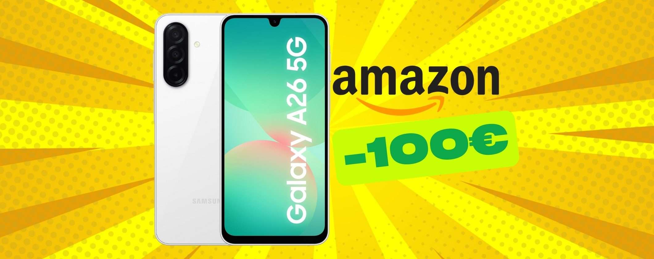 Samsung Galaxy A26 5G da 256GB è il vero affare del giorno (-100€) Samsung Galaxy A26 5G da 256GB è il vero affare del giorno (-100€)