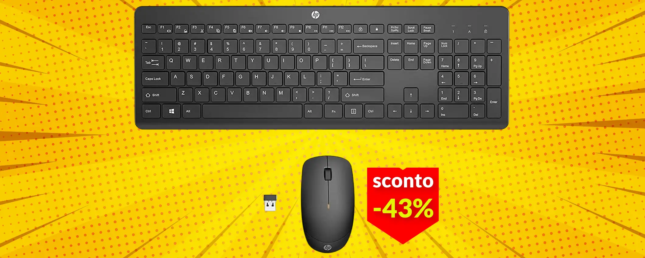 Niente più cavi con tastiera e mouse wireless HP: combo esplosiva a 22€ Niente più cavi con tastiera e mouse wireless HP: combo esplosiva a 22€