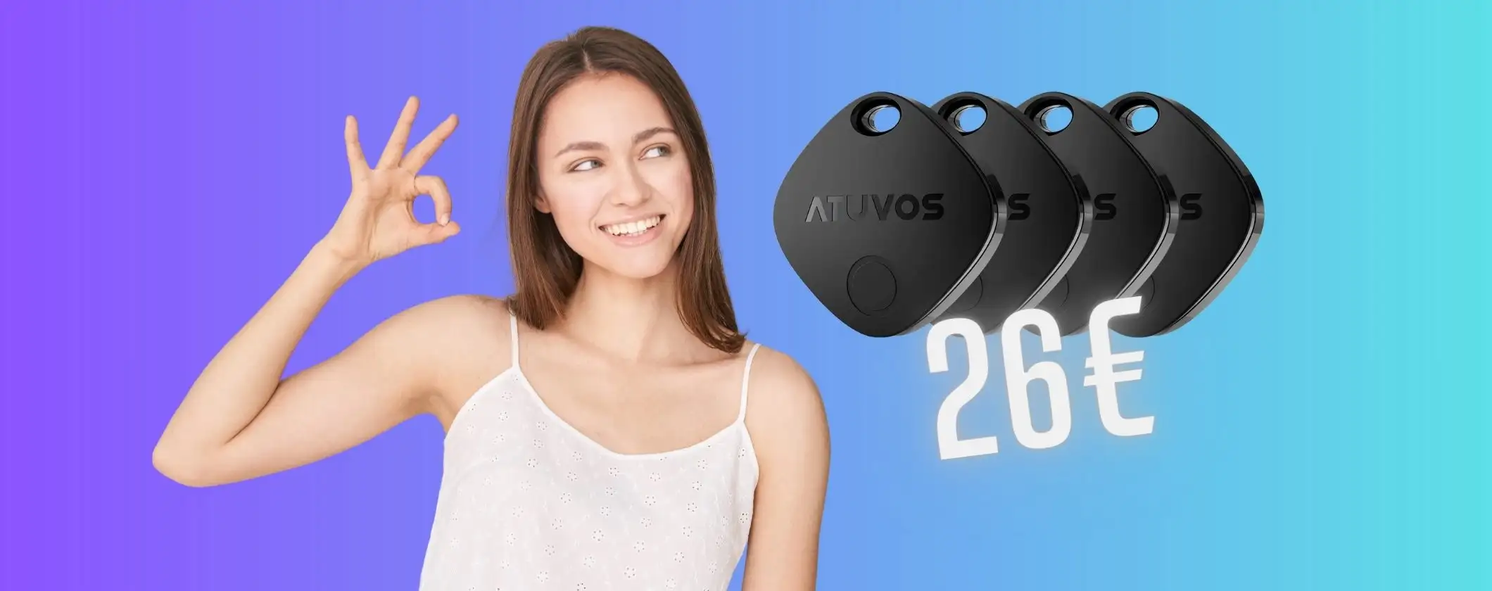 Trova gli oggetti persi con 4 Air Tag Smart Tracker ATUVOS a soli 26€ Trova gli oggetti persi con 4 Air Tag Smart Tracker ATUVOS a soli 26€