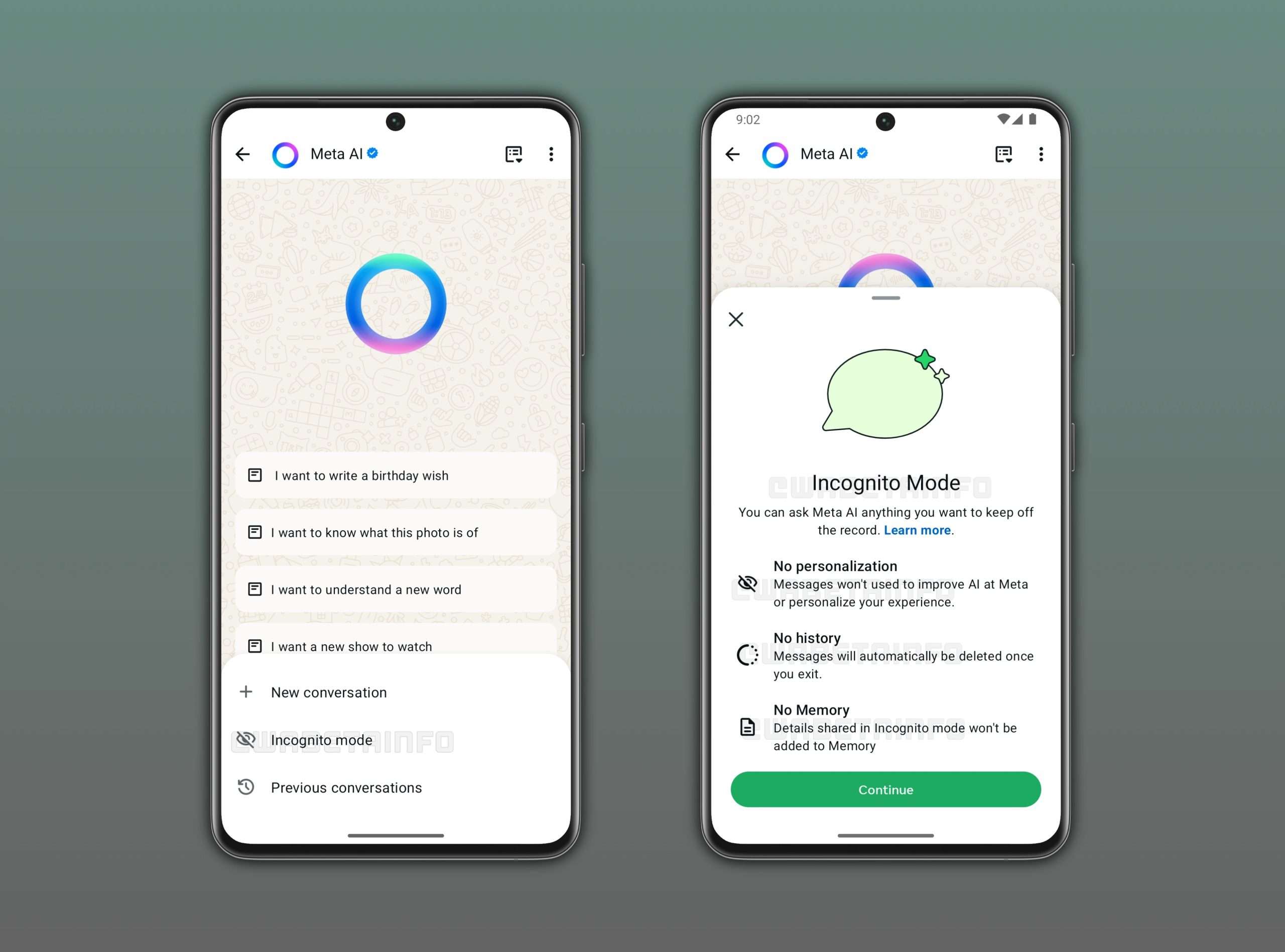 whatsapp modalità incognito