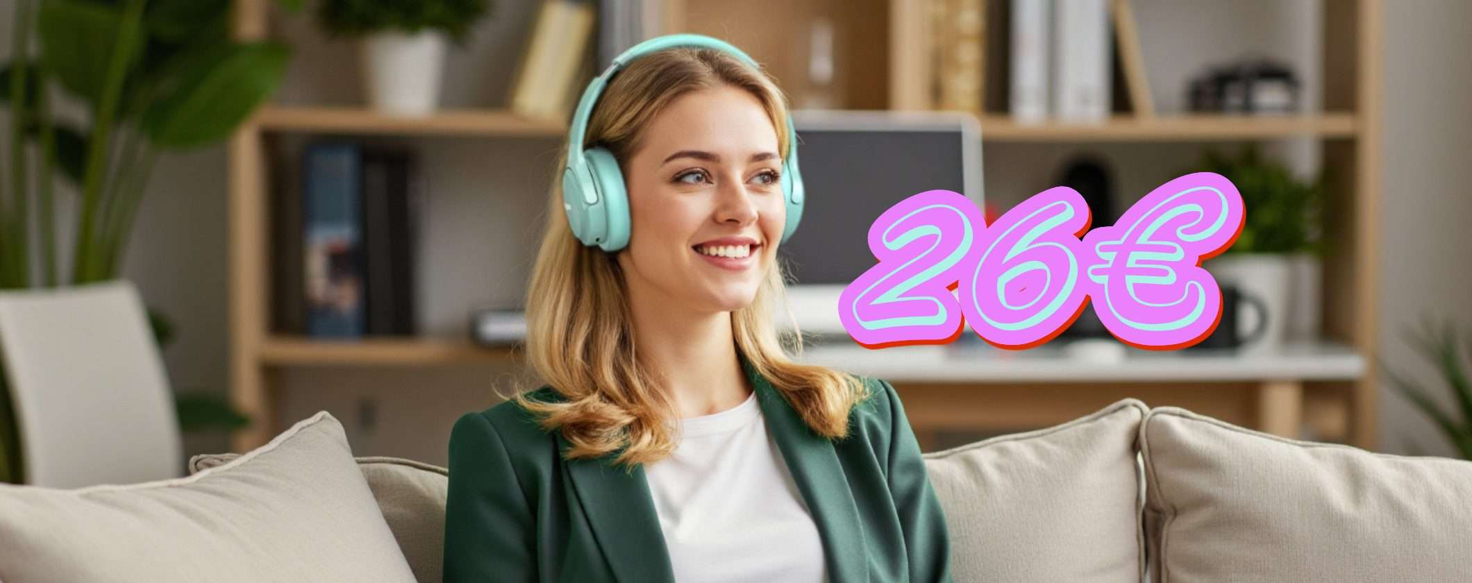 65 ore di riproduzione con queste cuffie Wireless su Amazon a soli 26€