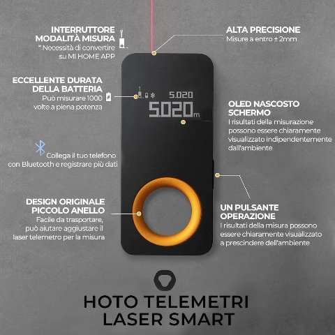 Caratteristiche metro laser bluetooth