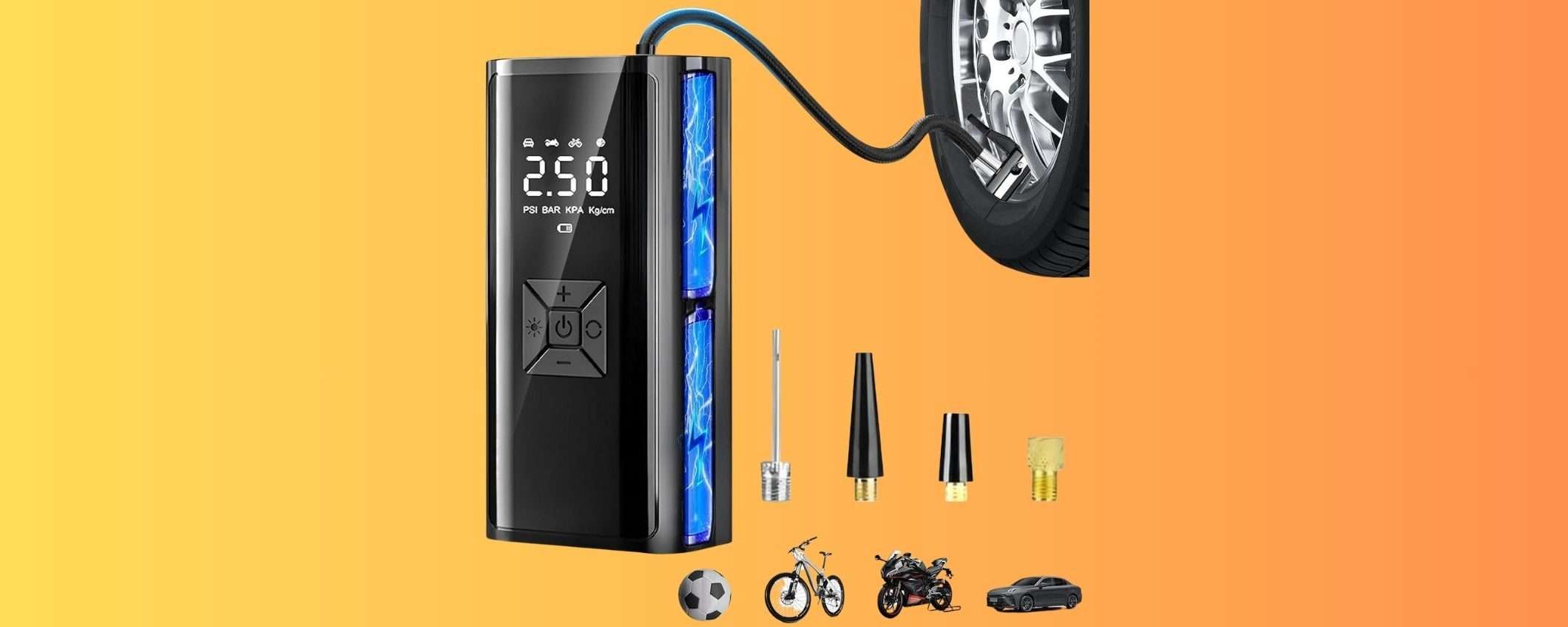 Compressore aria portatile a soli 19,99€: Amazon sgancia la BOMBA Compressore aria portatile a soli 19,99€: Amazon sgancia la BOMBA