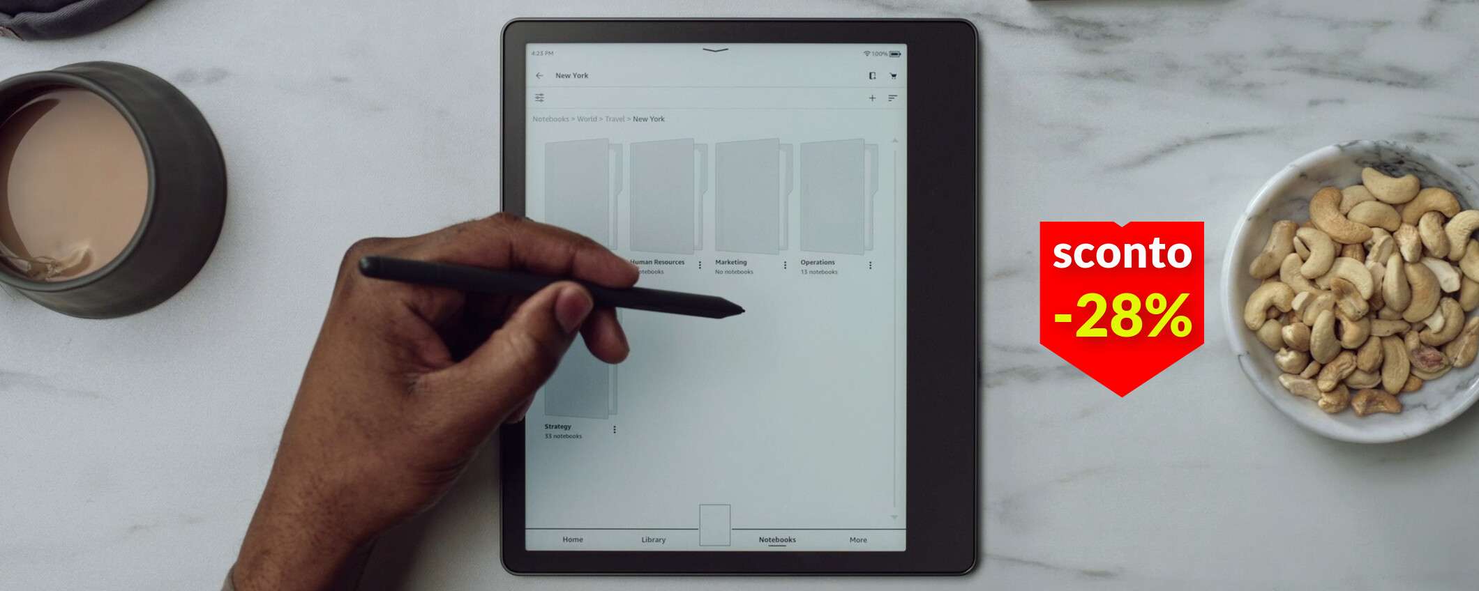 Kindle Scribe in sconto al 28%: il tuo taccuino digitale da 10,2'' con penna