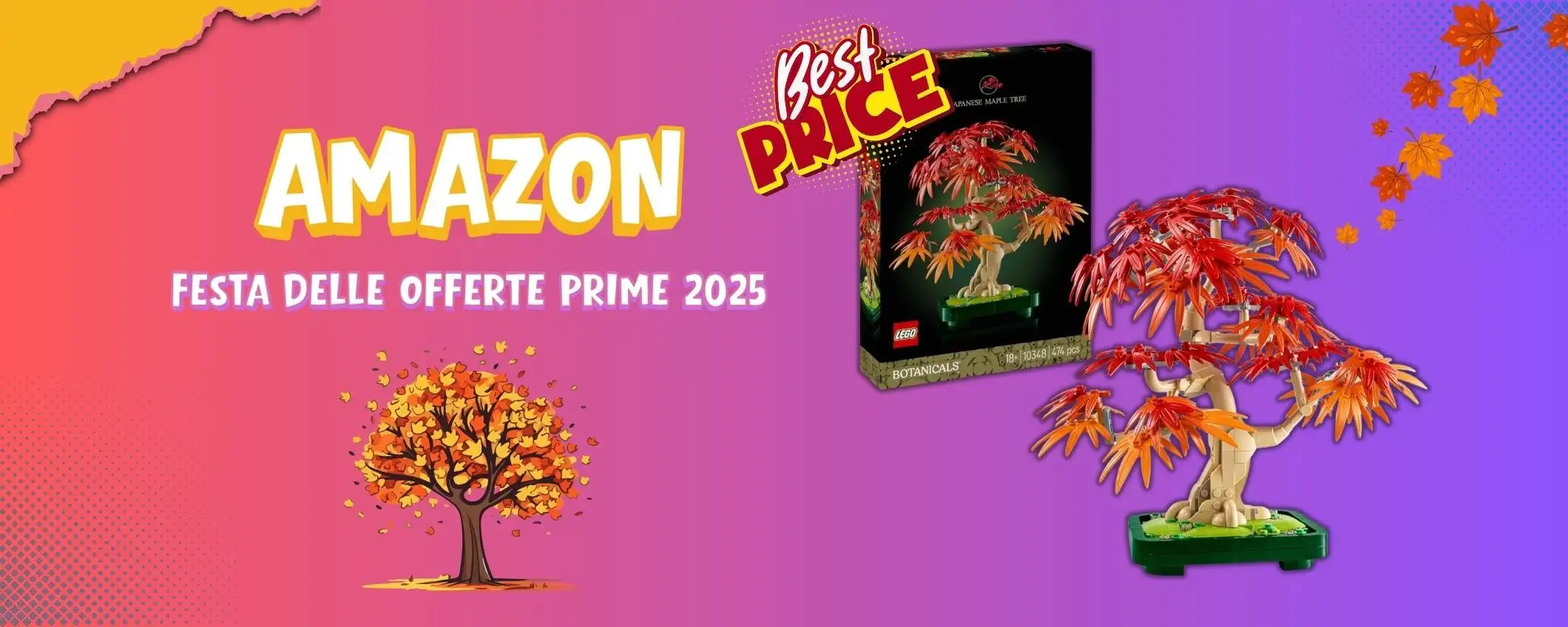LEGO Bonsai Acero Rosso Giapponese: sconto al minimo storico per i Prime Day