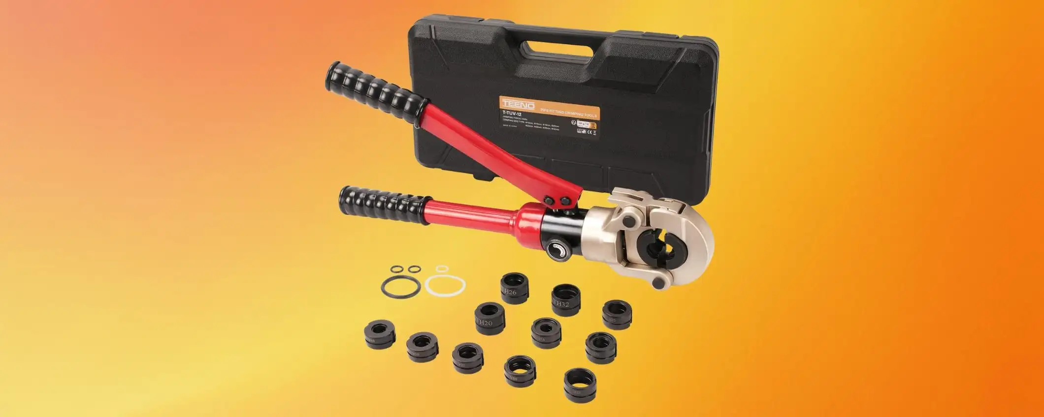 Pinza a crimpare professionale 15-32mm con 12 matrici oggi in PROMO FLASH
