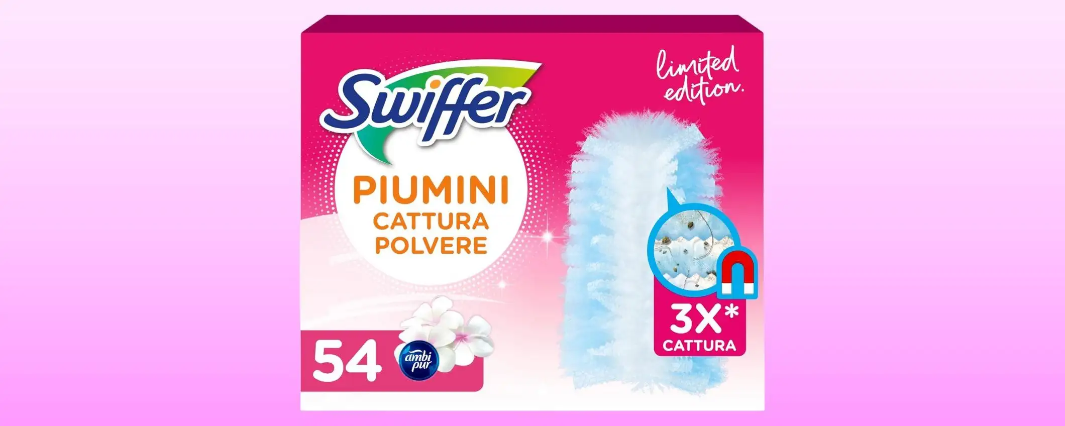 Piumini catturapolvere Swiffer in edizione limitata: 54 pezzi a PREZZO SCORTA Piumini catturapolvere Swiffer in edizione limitata: 54 pezzi a PREZZO SCORTA