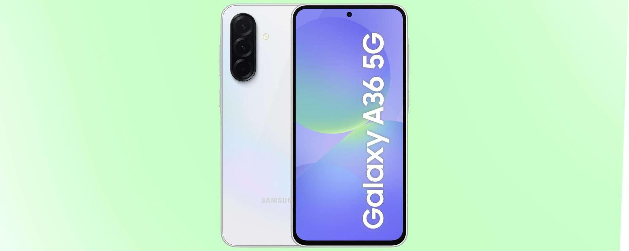 Samsung Galaxy A36 5G con AMOLED e batteria infinita ora SCONTATO del 38%