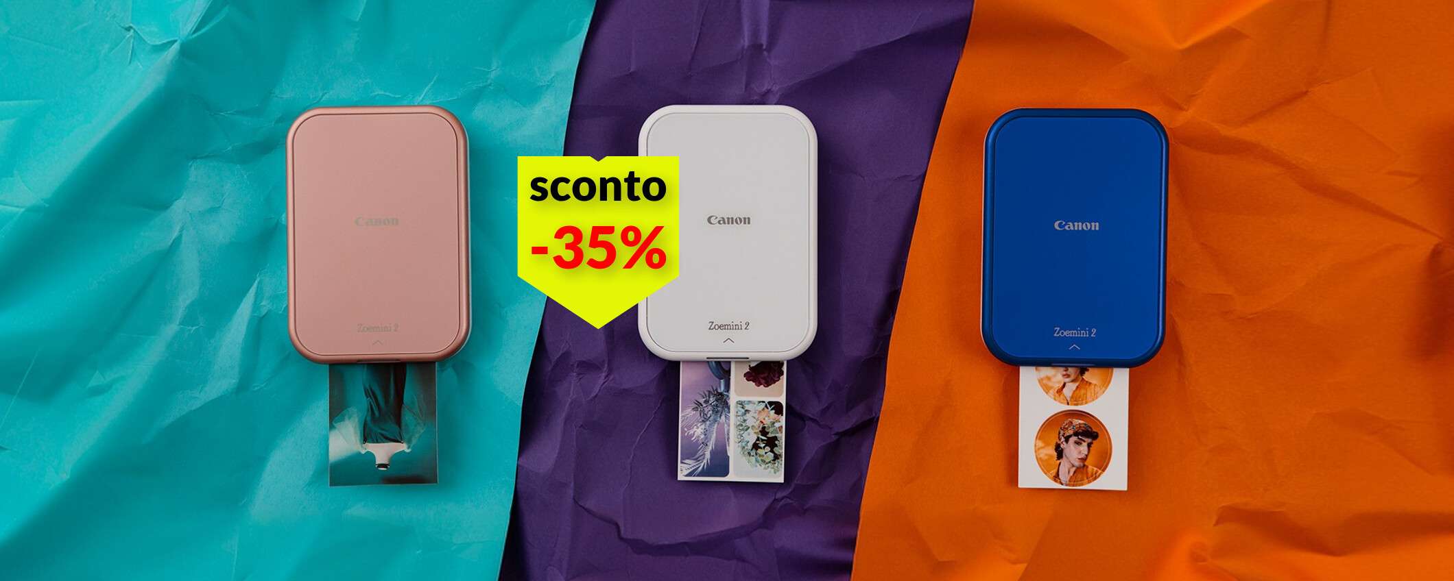 Stampante fotografica portatile Canon: qualità eccellente, la usi con tutto (-35%)
