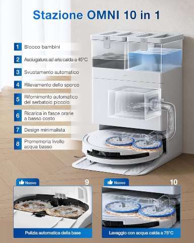 Stazione robot aspirapolvere Ecovacs