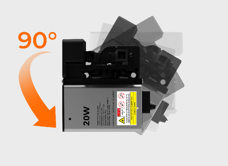 TOOCAA NOVA laser engraver rotazione