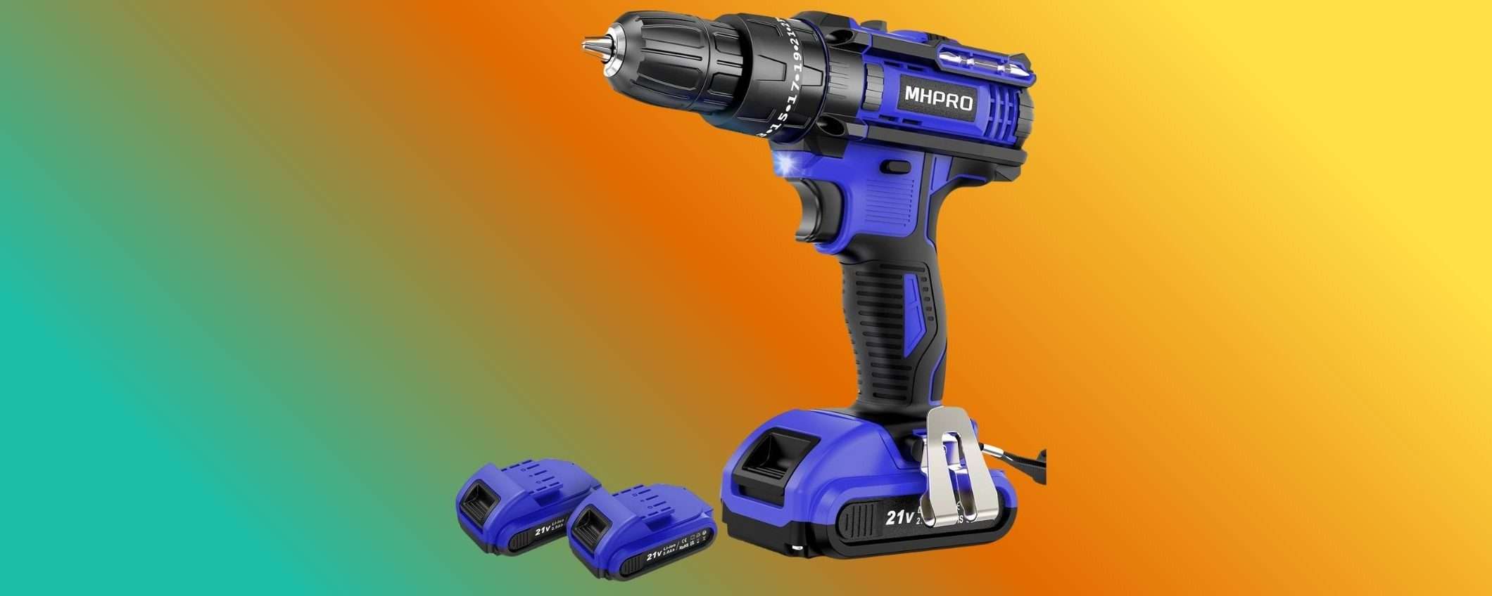 Trapano avvitatore a batteria con 30 accessori: OCCHIO AL PREZZO (-48% su Amazon) Trapano avvitatore a batteria con 30 accessori: OCCHIO AL PREZZO (-48% su Amazon)