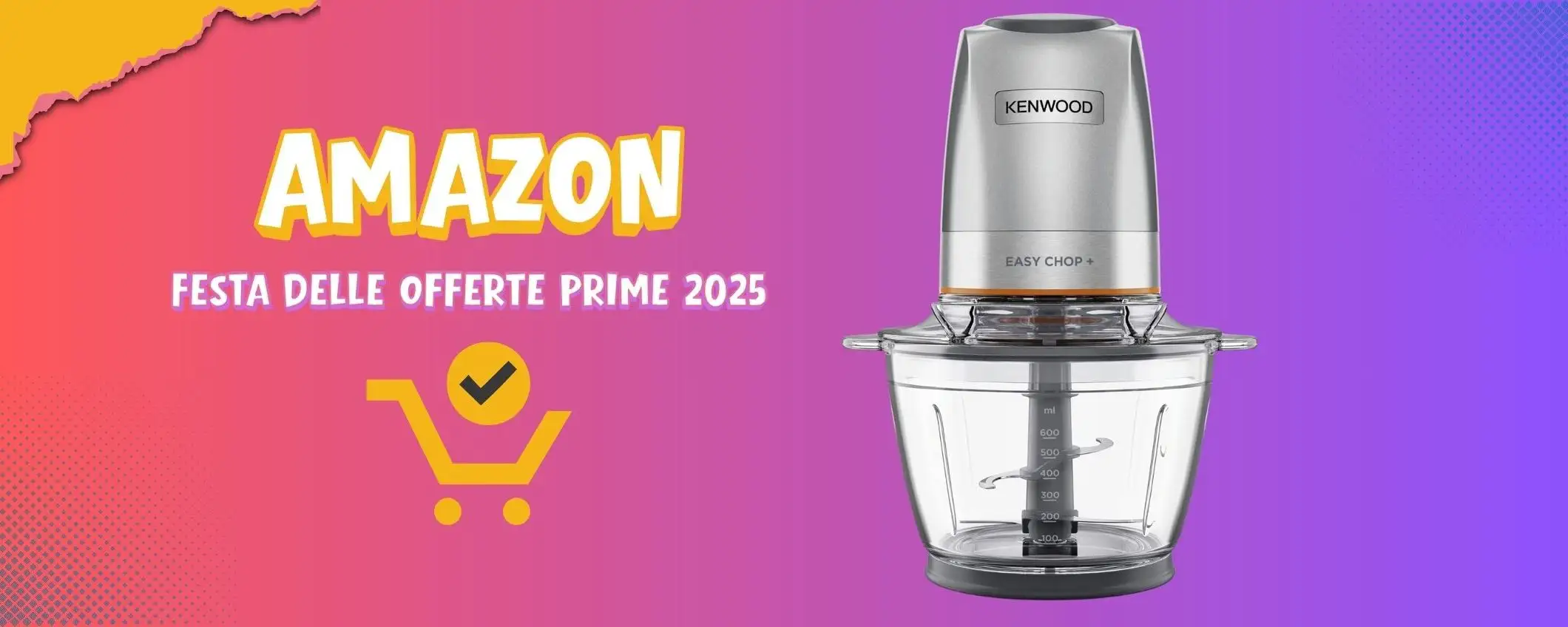 Tritatutto Kenwood in offerta Prime Day: trita, sminuzza e frantuma anche il ghiaccio con facilità