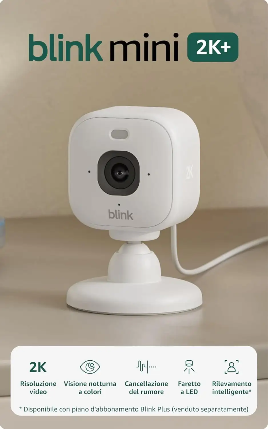 Videocamera di sorveglianza Blink Mini 2K+ Amazon