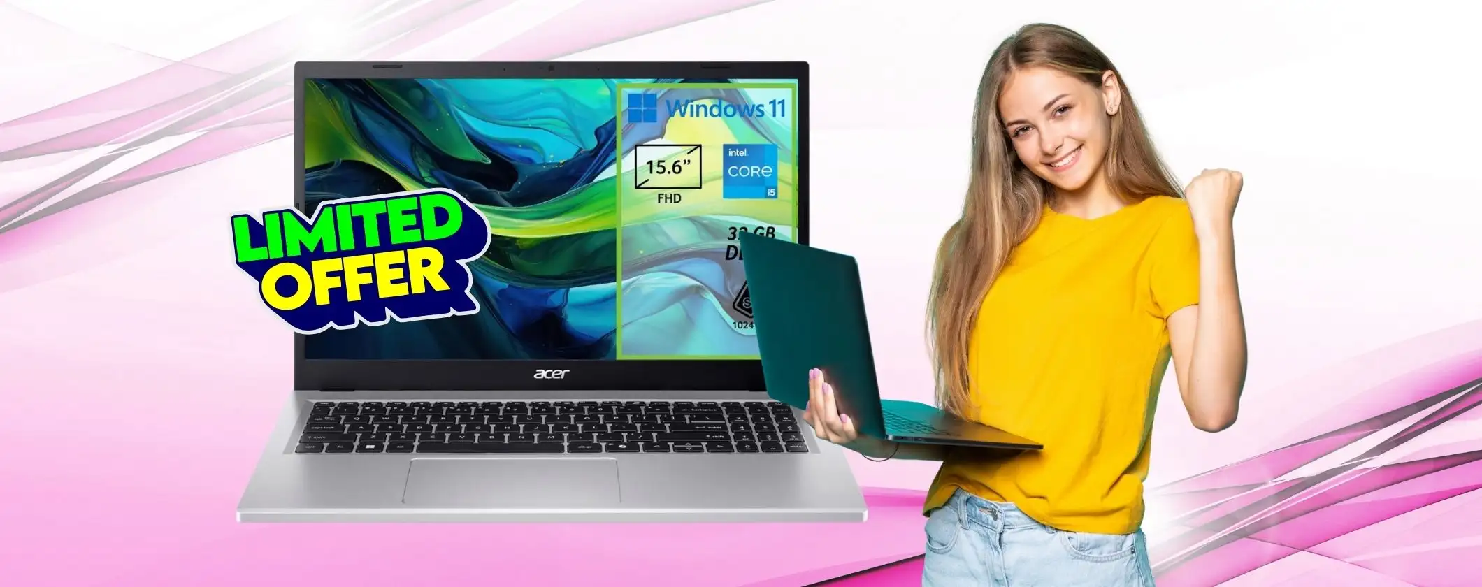 Acer Aspire Go 15: Intel Core i5, 32GB RAM e 1TB SSD a un prezzaccio