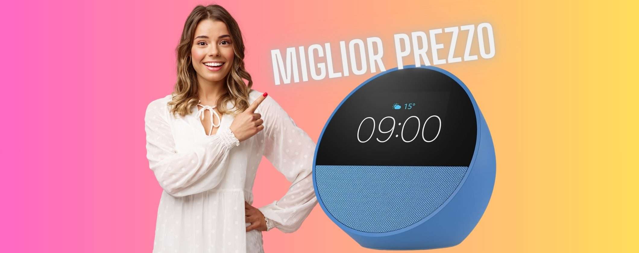 Amazon Echo Spot: display e audio di qualità con Alexa tuo al minimo storico