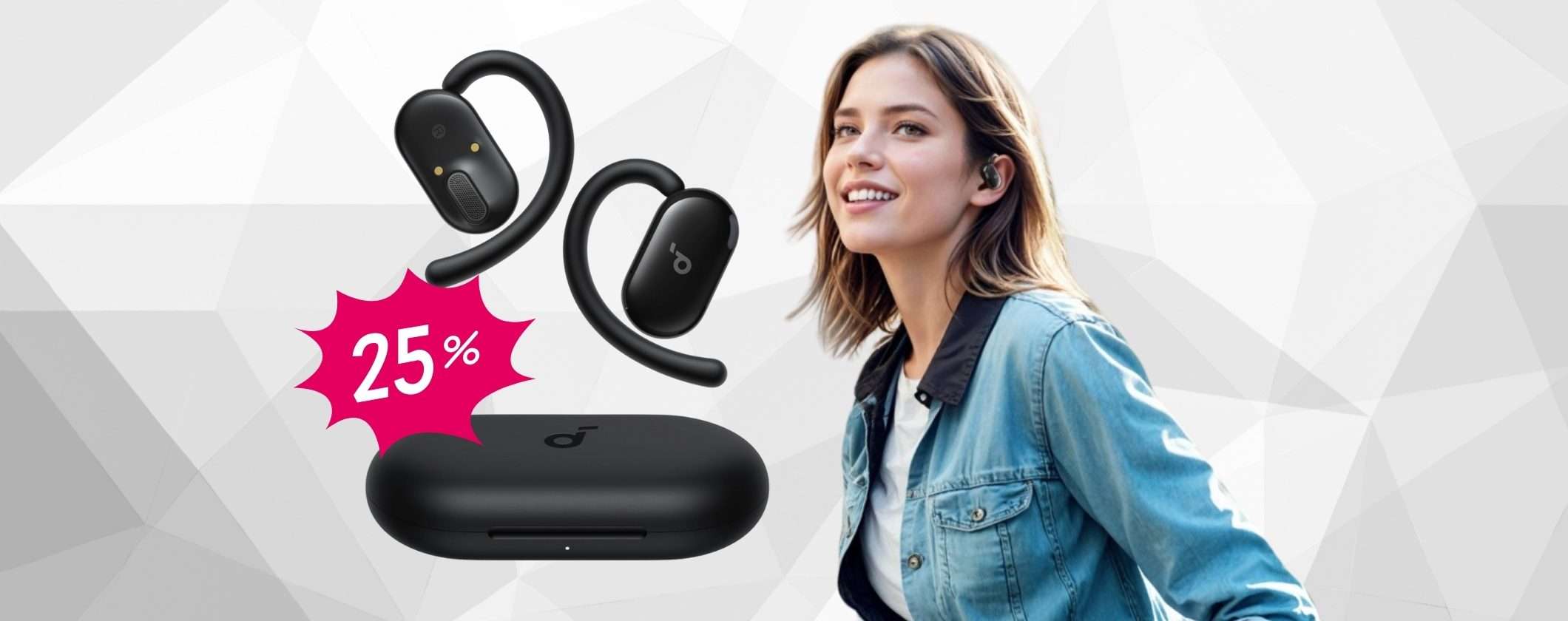 Auricolari wireless Soundcore V20i con gancetti per una maggiore comodità (-25%) Auricolari wireless Soundcore V20i con gancetti per una maggiore comodità (-25%)