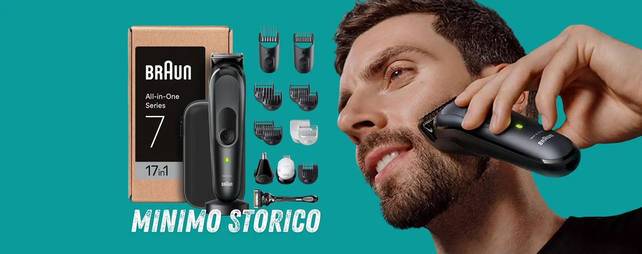 Braun: regolabarba tagliacapelli 17 in 1 al minimo storico Amazon (offerta a tempo)