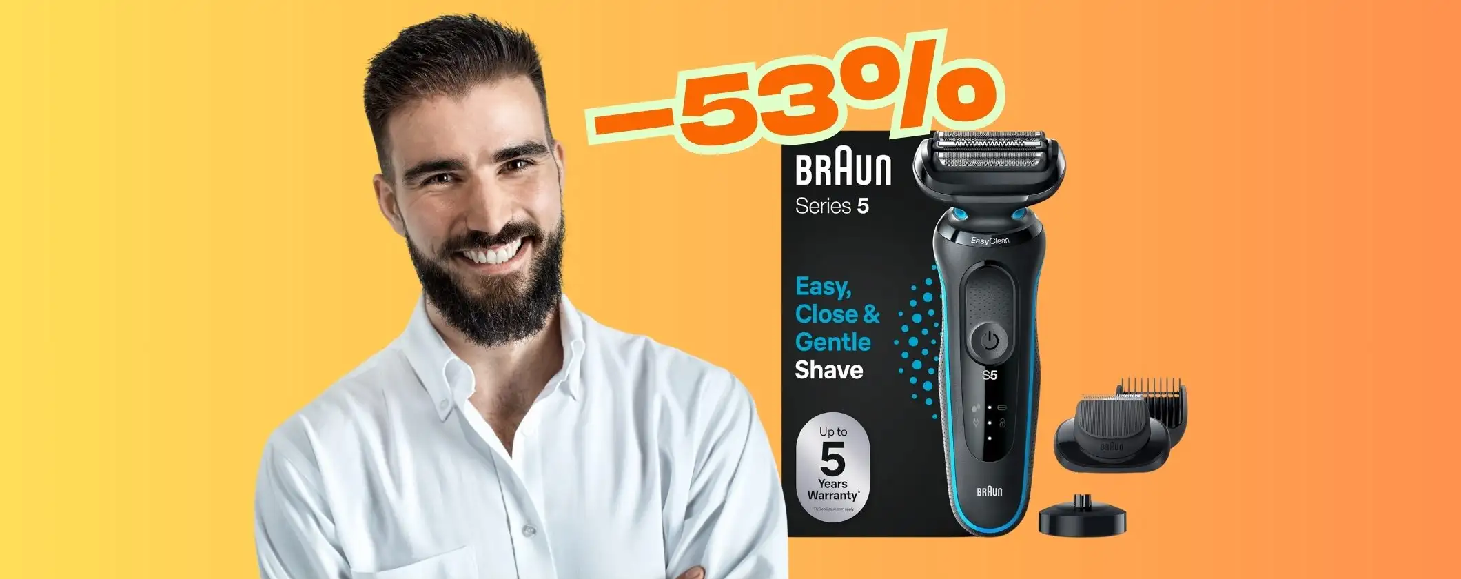 Braun Series 5 è il rasoio elettrico perfetto e oggi è al minimo storico (-53%)