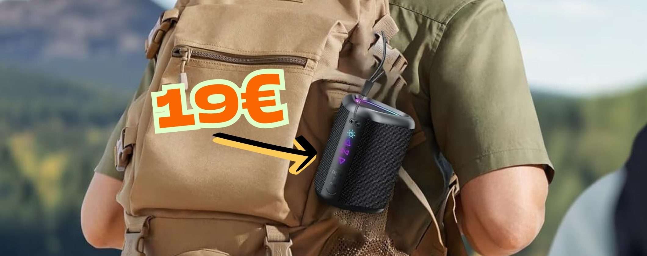 Cassa Bluetooth portatile dal suono potente oggi tua con appena 19€