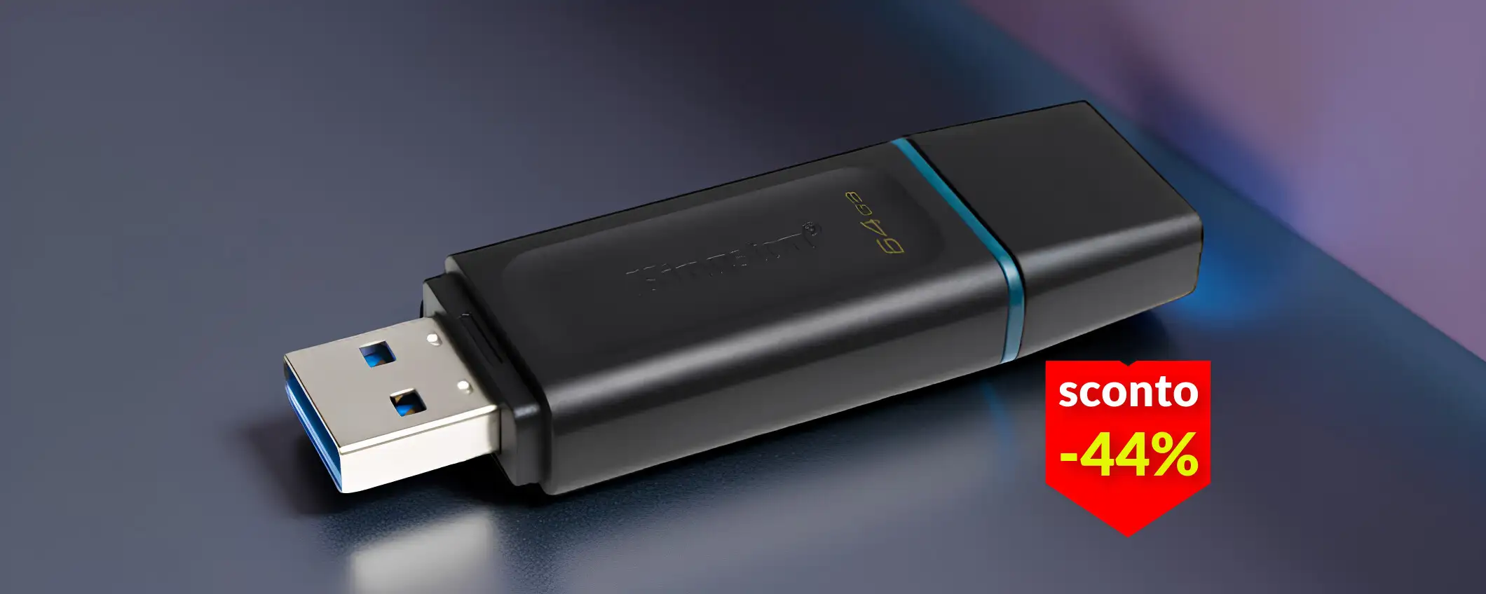 Solo 7€ per 64GB in più: lo sconto per la chiavetta Kingston è irripetibile