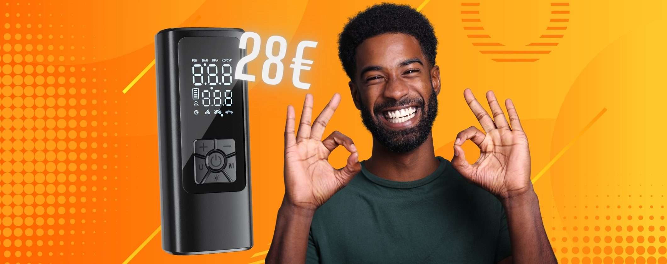 Compressore portatile per gonfiare pneumatici, materassi e palloni (28€) Compressore portatile per gonfiare pneumatici, materassi e palloni (28€)