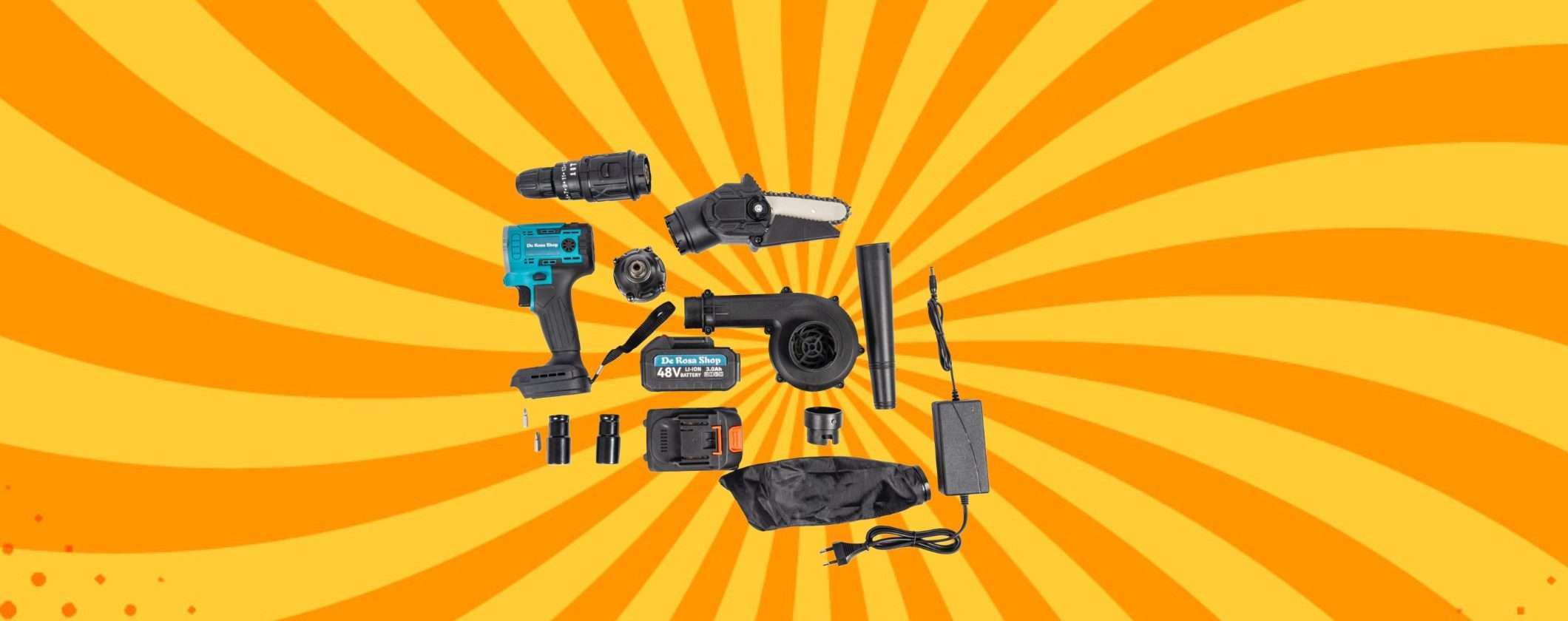 Con questo kit hai trapano, avvitatore, motosega e soffiatore a soli 61€ Con questo kit hai trapano, avvitatore, motosega e soffiatore a soli 61€