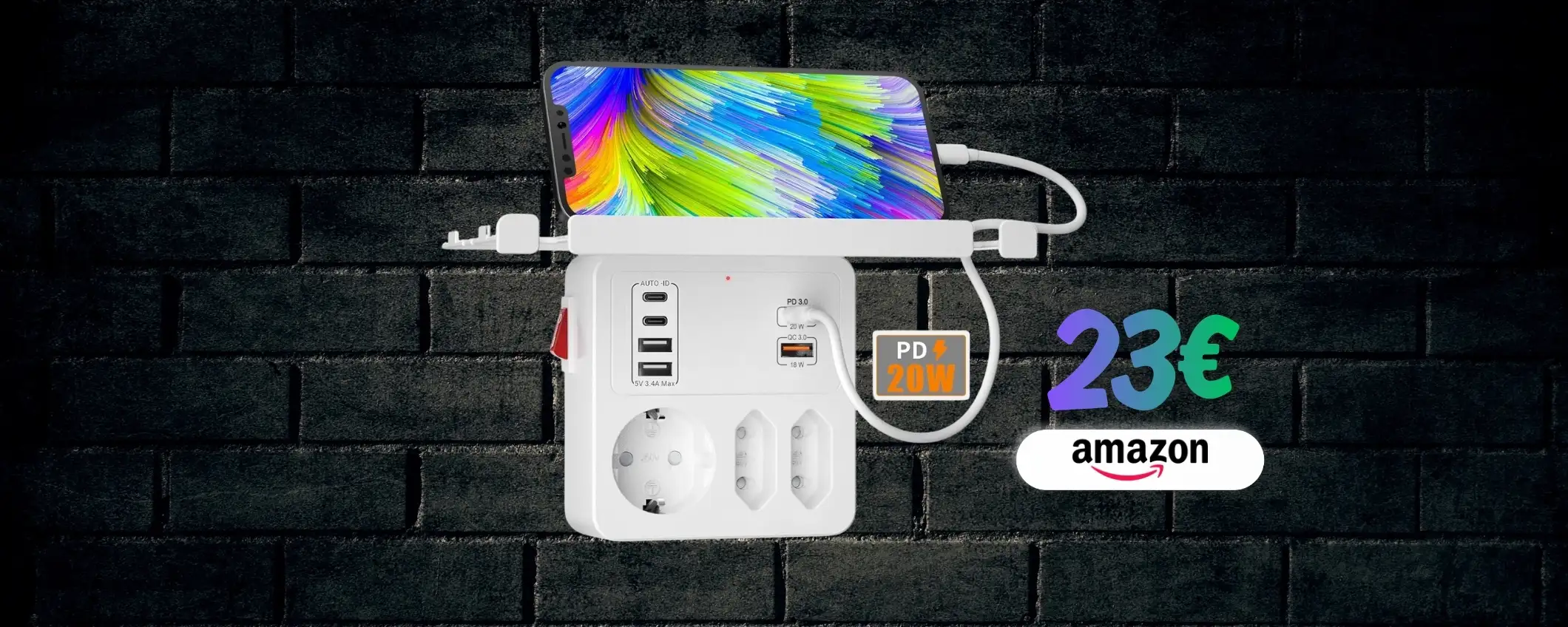 Multipresa intelligente: funziona anche da mensola 10in1, soli 23€ Multipresa intelligente: funziona anche da mensola 10in1, soli 23€