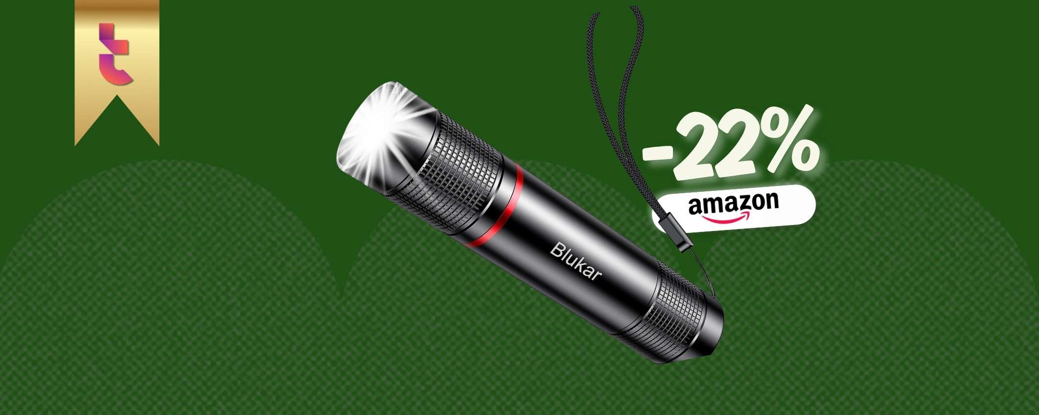 Questa Torcia LED è ricaricabile e illumina a giorno con soli 13€