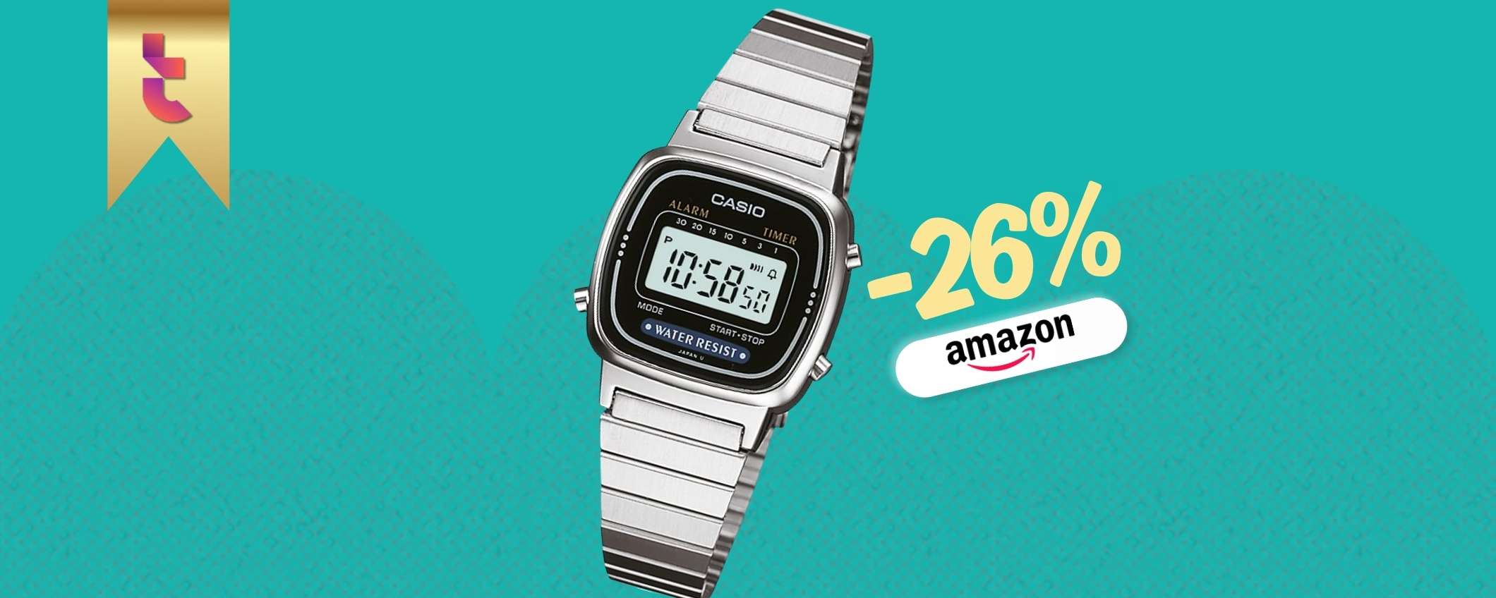 Torna a prezzo TRINCIATO il favoloso orologio Casio in acciaio