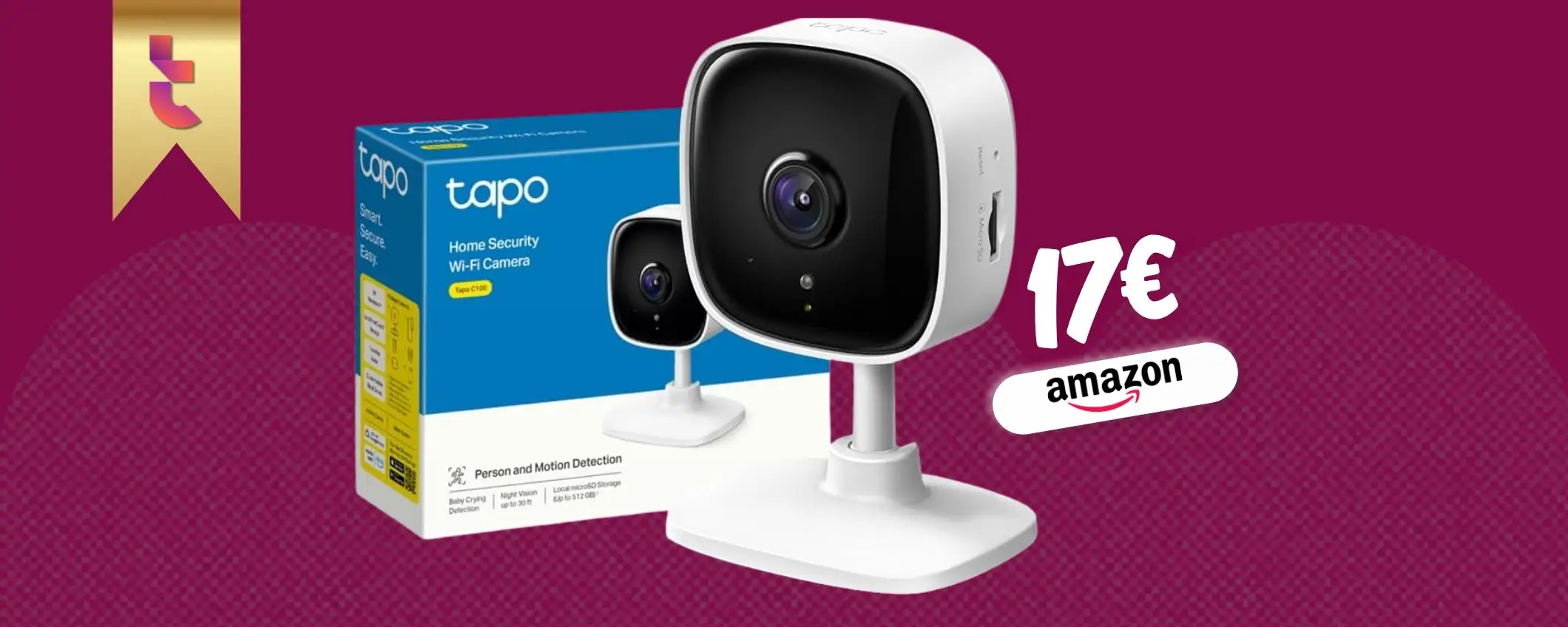 Tapo C100 con 17€ è il vigilante di casa, sensore di movimento incluso Tapo C100 con 17€ è il vigilante di casa, sensore di movimento incluso