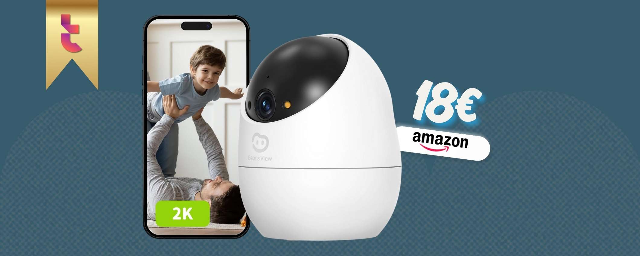 Telecamera che ruota a 360°, funzioni avanzate a soli 18€ Telecamera che ruota a 360°, funzioni avanzate a soli 18€