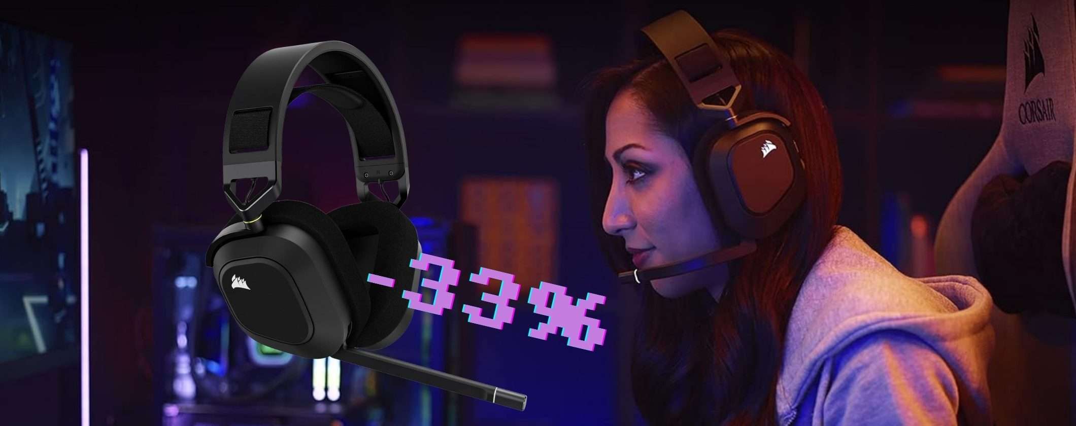 CORSAIR HS80 RGB WIRELESS: cuffie da gaming a prezzo speciale