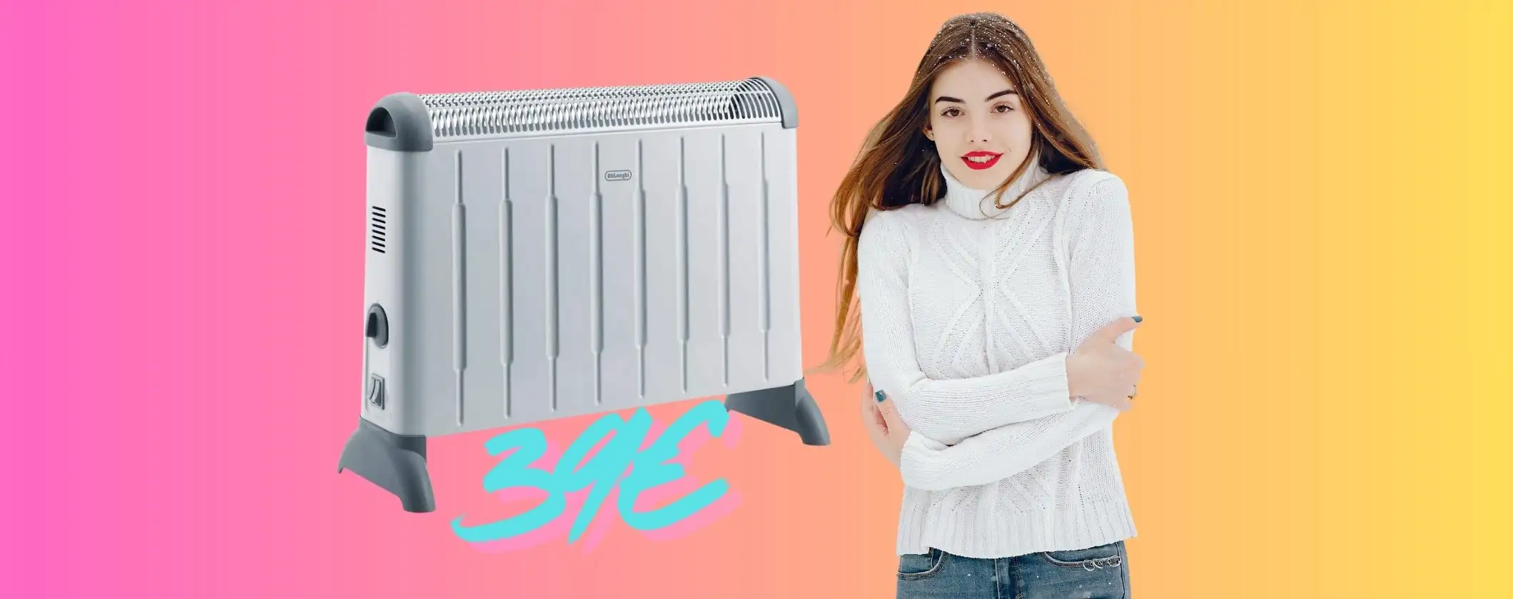 De'Longhi: termoconvettore elettrico potente, silenzioso ed economico (39€)