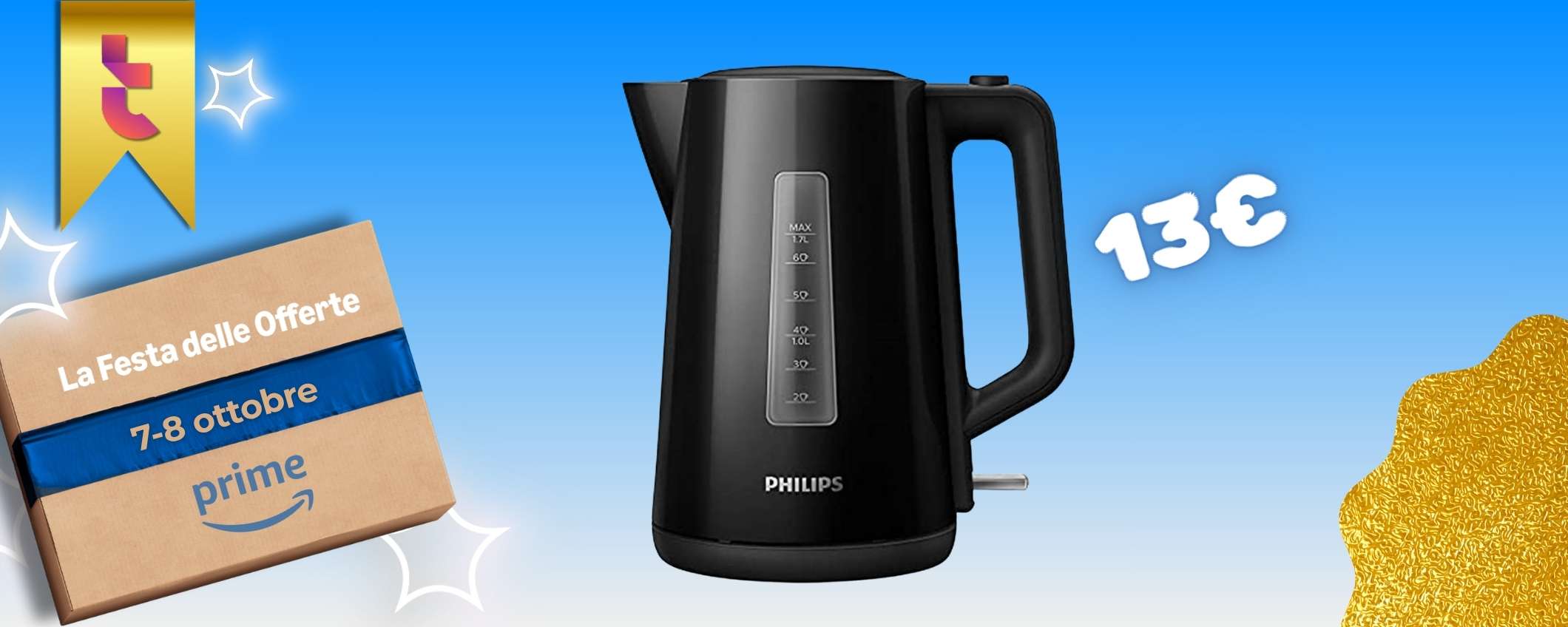 The e tisane calde e fumanti in 2 minuti con il Bollitore elettrico 13€