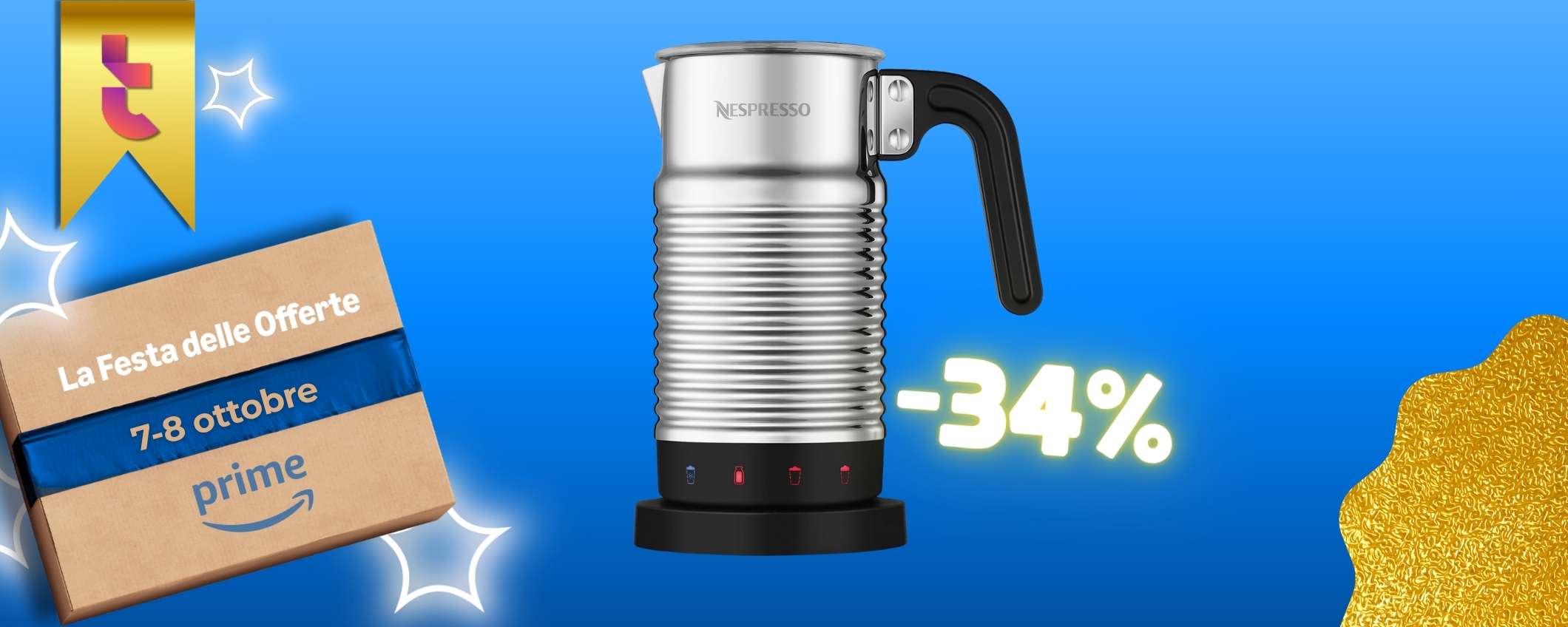 NESPRESSO Aeroccino 4 rende le colazioni come quelle del bar, -34% NESPRESSO Aeroccino 4 rende le colazioni come quelle del bar, -34%