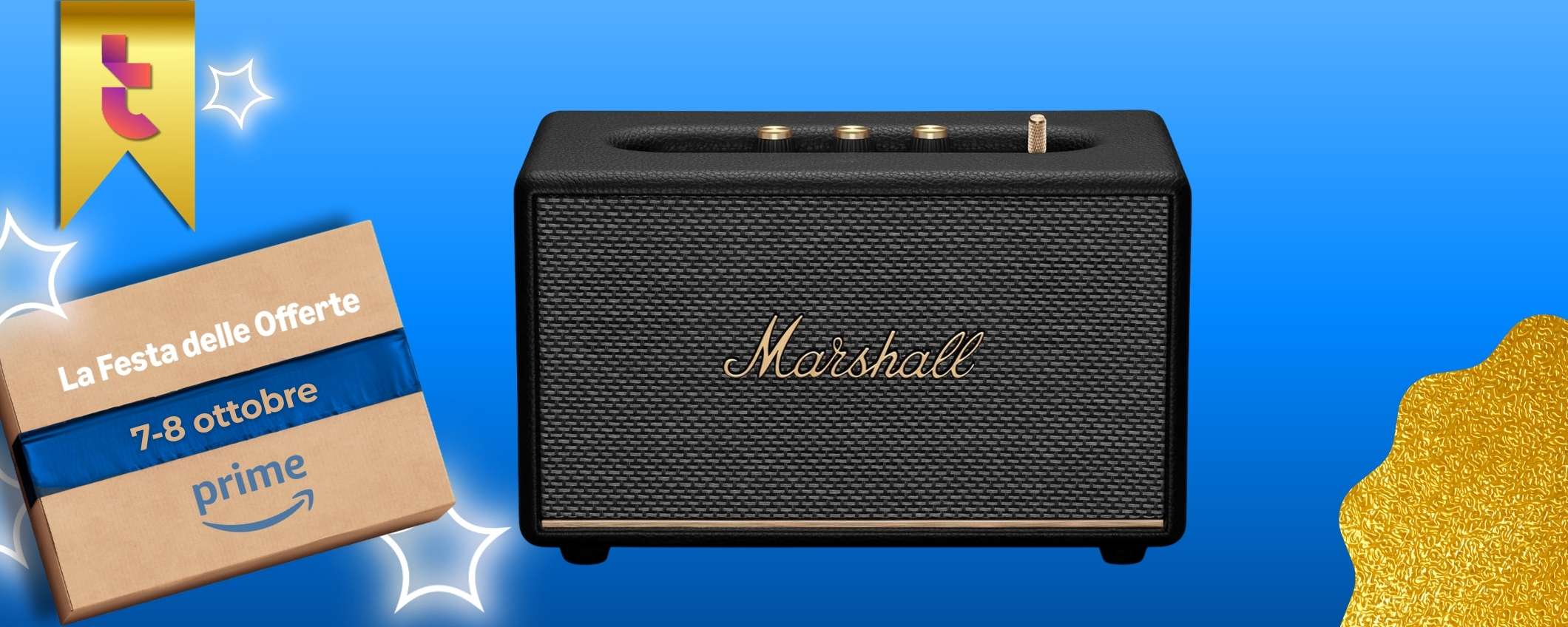 Anche Marshall Acton III è in offerta con la festa Prime, design iconico