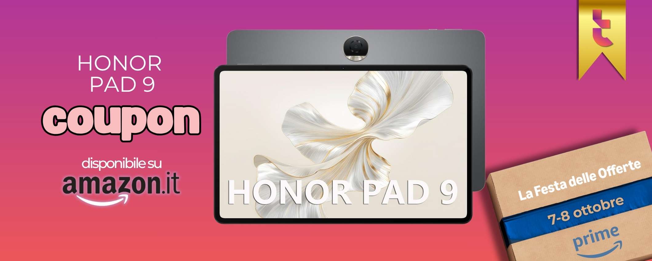 HONOR Pad 9 con il suo display 2,5k è il tablet a cui puntare (coupon)