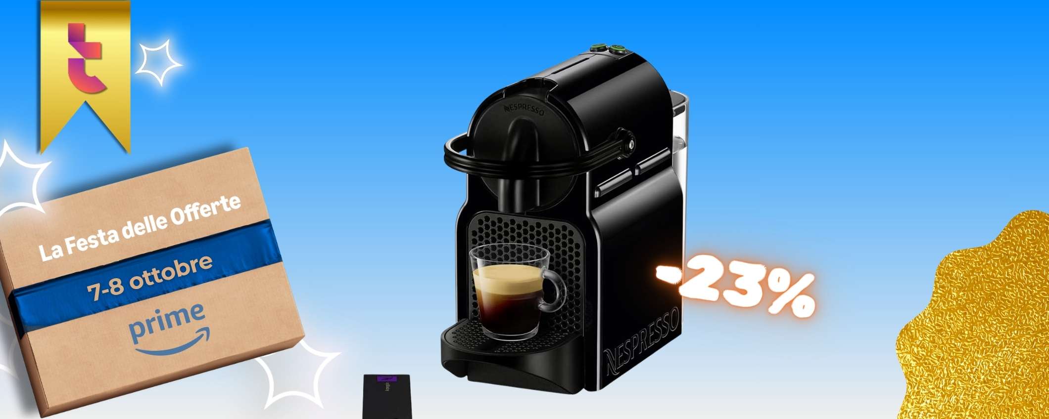 Nespresso Inissia è in sconto su Amazon e con 30€ di buono REGALO incluso
