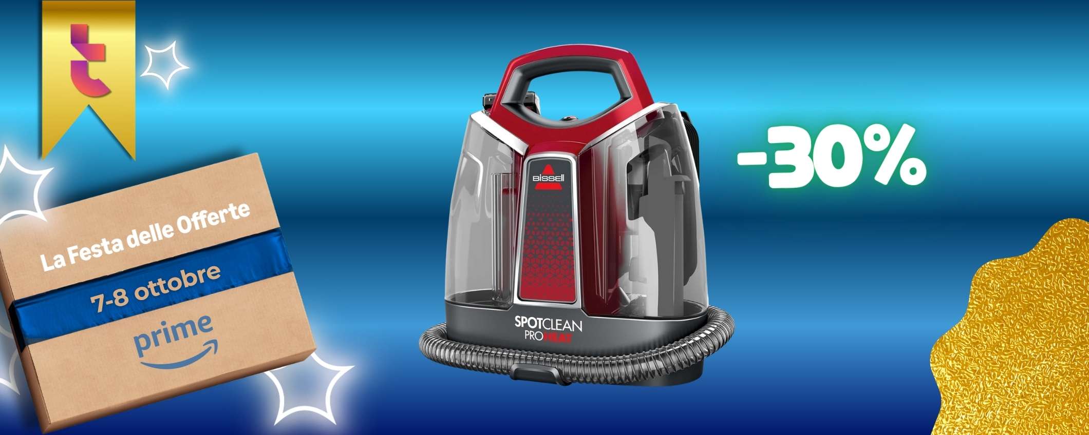 Tappeti, divani e materassi NUOVI con BISSELL SpotClean ProHeat in sconto