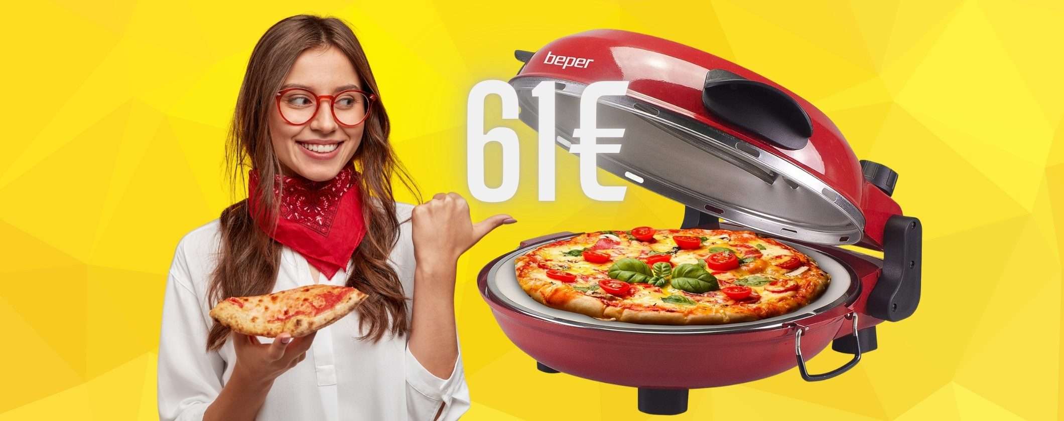 Forno pizza con 5 livelli di cottura e temperatura di 400° su Amazon a soli 61€ Forno pizza con 5 livelli di cottura e temperatura di 400° su Amazon a soli 61€