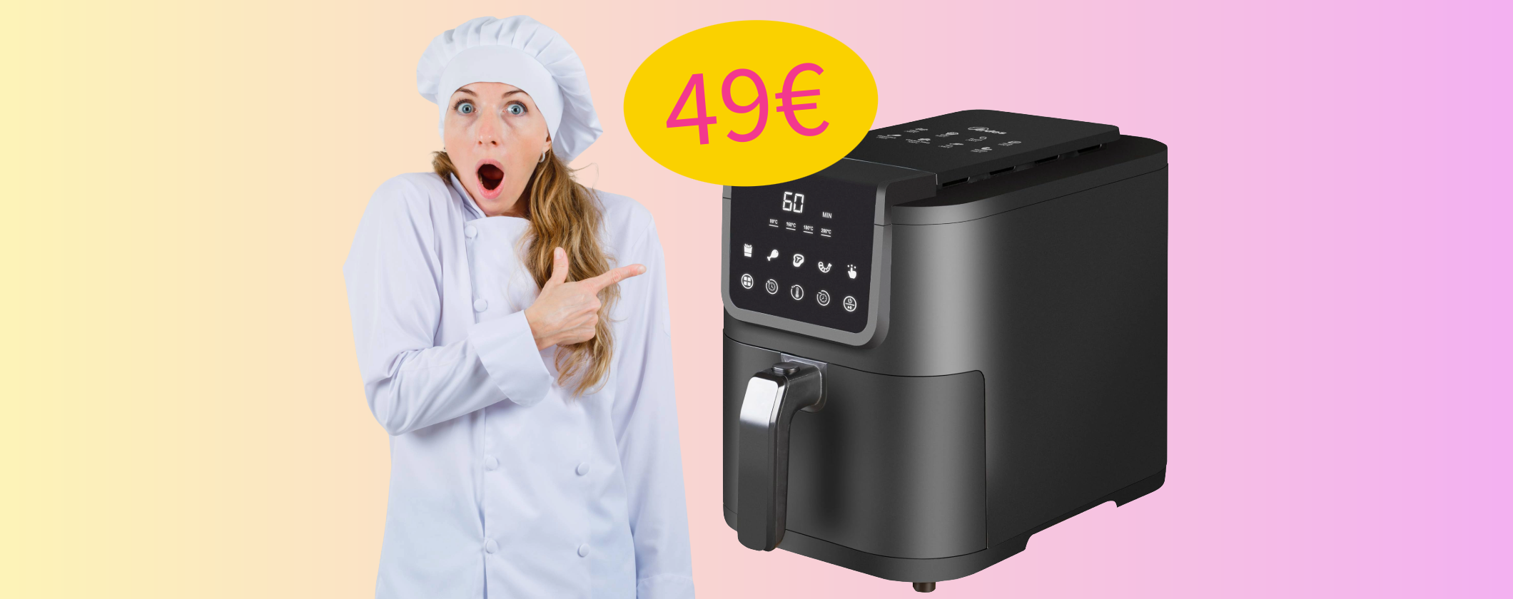 Friggitrice ad aria da 10 litri a prezzo bomba su Amazon, solo 49€ Friggitrice ad aria da 10 litri a prezzo bomba su Amazon, solo 49€