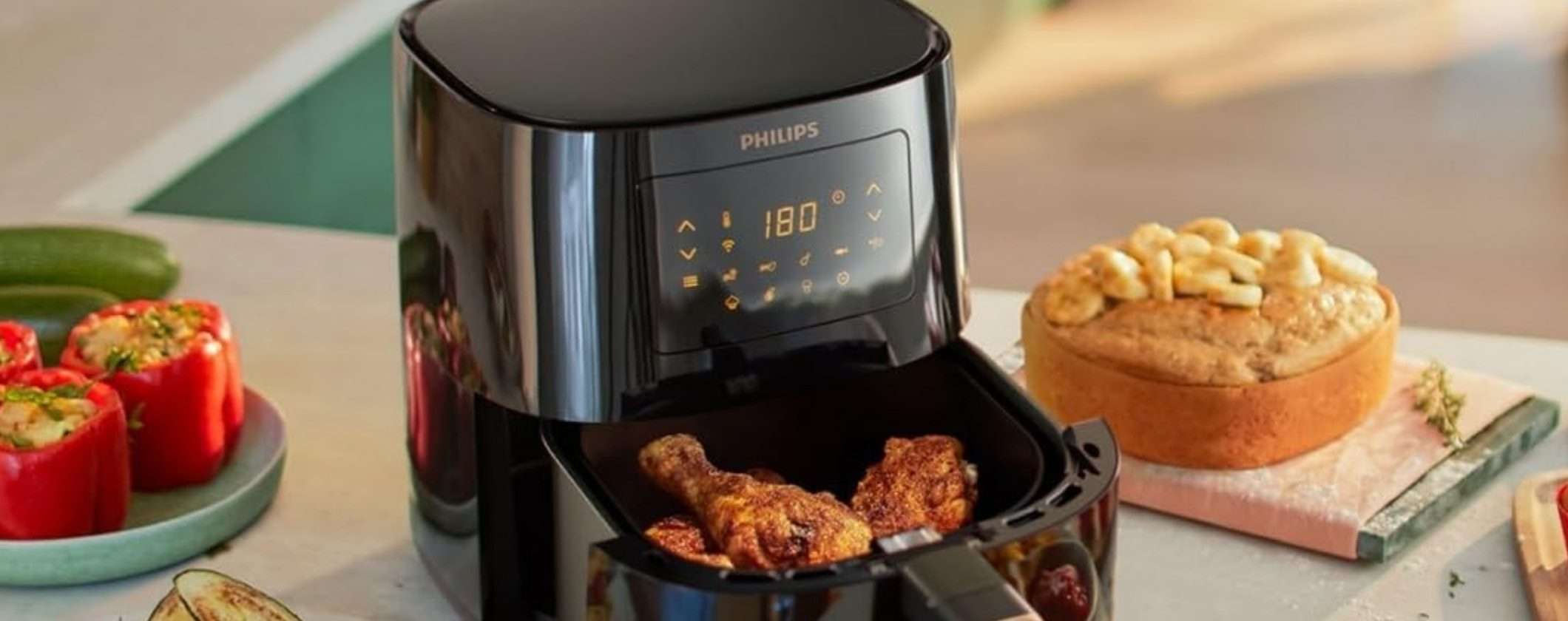 Friggitrice ad Aria Philips Serie 5000 da 4,1L 13 in 1 per cibi buoni e più sani (69€) Friggitrice ad Aria Philips Serie 5000 da 4,1L 13 in 1 per cibi buoni e più sani (69€)