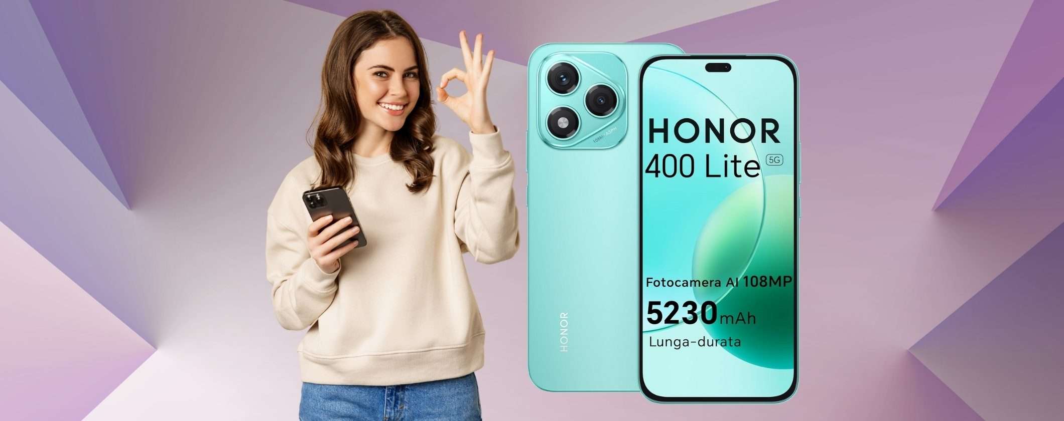 HONOR 400 Lite 5G da 256GB a soli 209€ è davvero conveniente (Amazon)