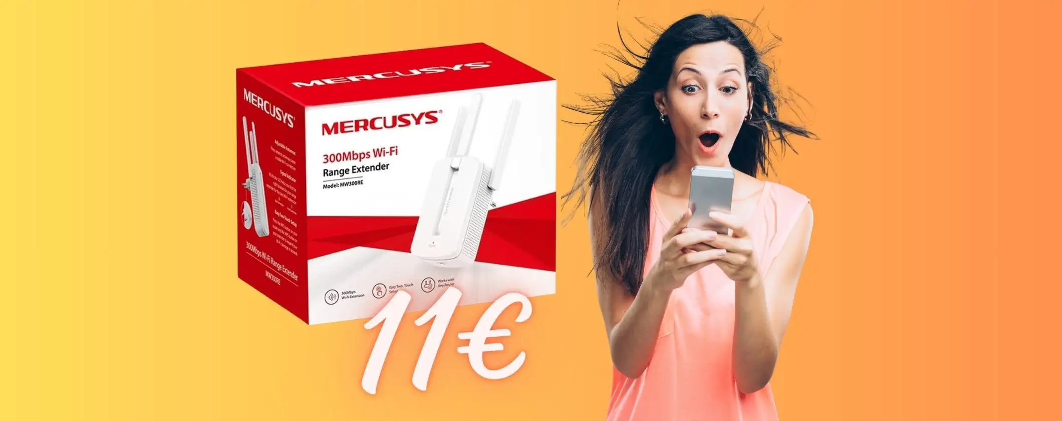 Mercusys TP-Link: il ripetitore wireless che porta Internet veloce ovunque (11€)