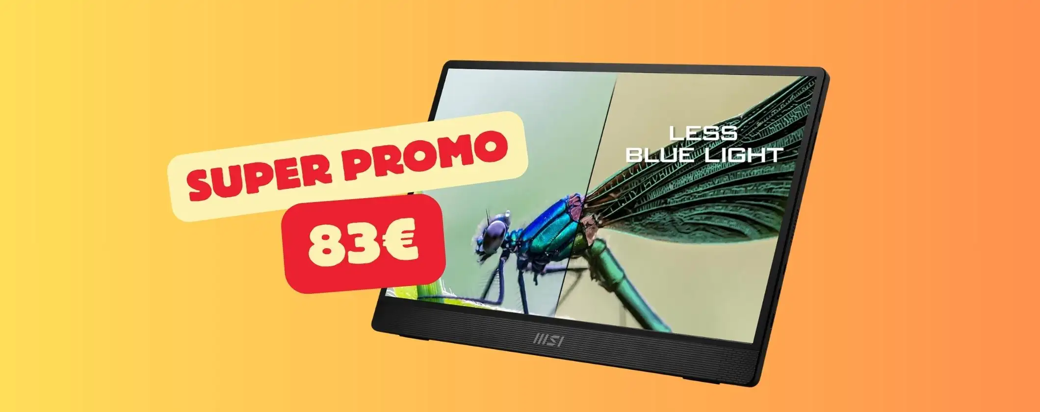 Monitor portatile MSI PRO da 15,6 pollici con mini HDMI FHD a soli 83€ Monitor portatile MSI PRO da 15,6 pollici con mini HDMI FHD a soli 83€