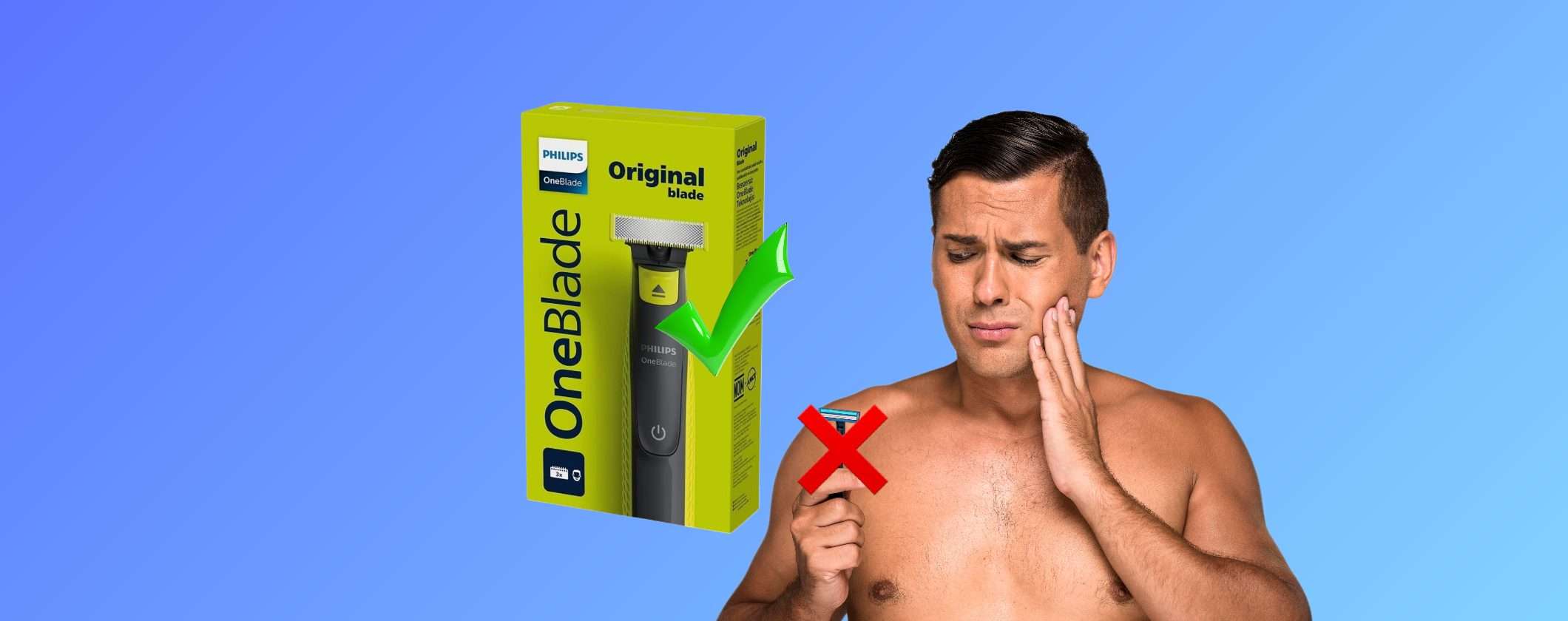 Philips OneBlade: il rasoio elettrico quotidiano a prezzo con il 42% di sconto su eBay