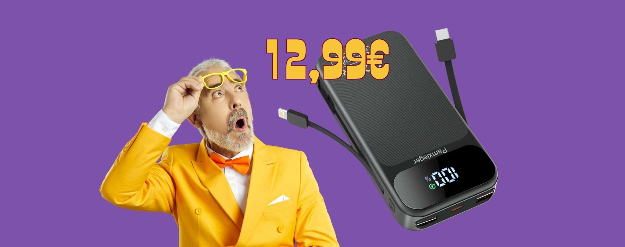 Power Bank da 25800 mAh con 2 cavi integrati e 3 uscite a soli 12,99€ (offerta folle) Power Bank da 25800 mAh con 2 cavi integrati e 3 uscite a soli 12,99€ (offerta folle)