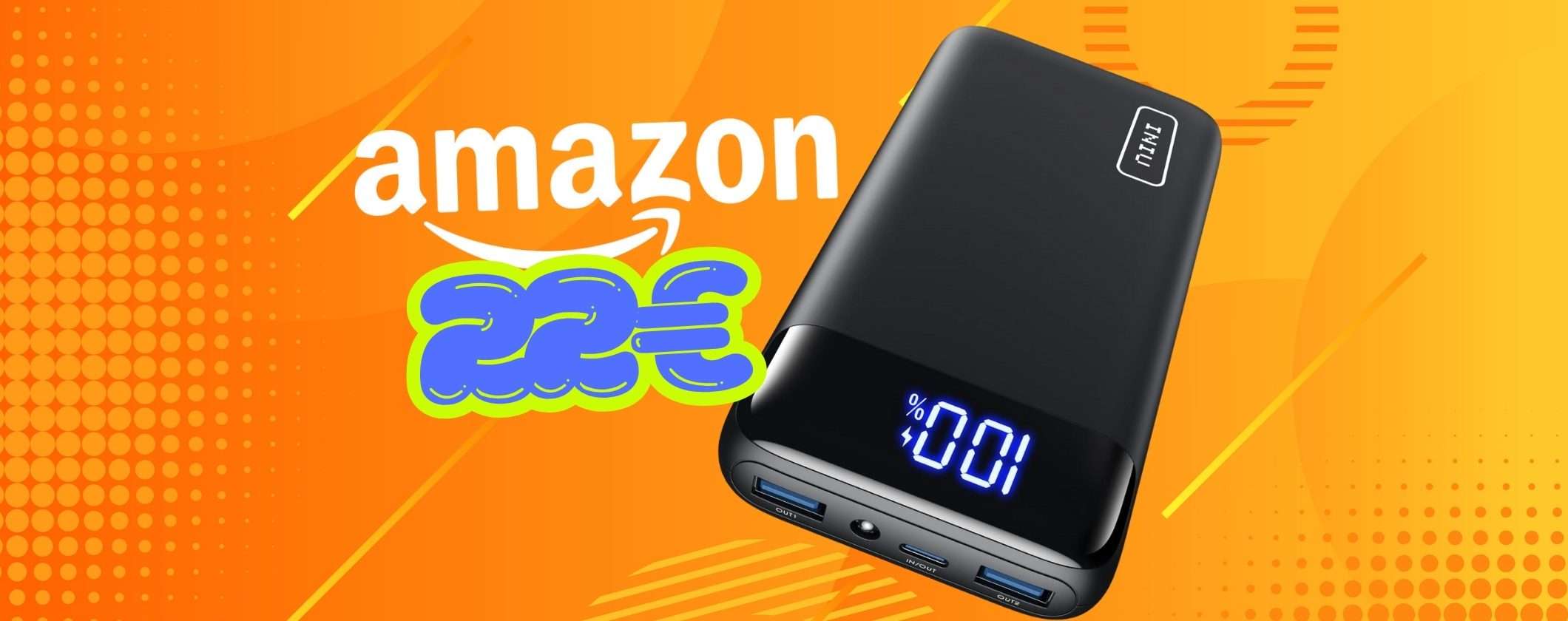 Power Bank INIU da 20000mAh con display e 3 uscite per ricaricare di tutto (22€) Power Bank INIU da 20000mAh con display e 3 uscite per ricaricare di tutto (22€)