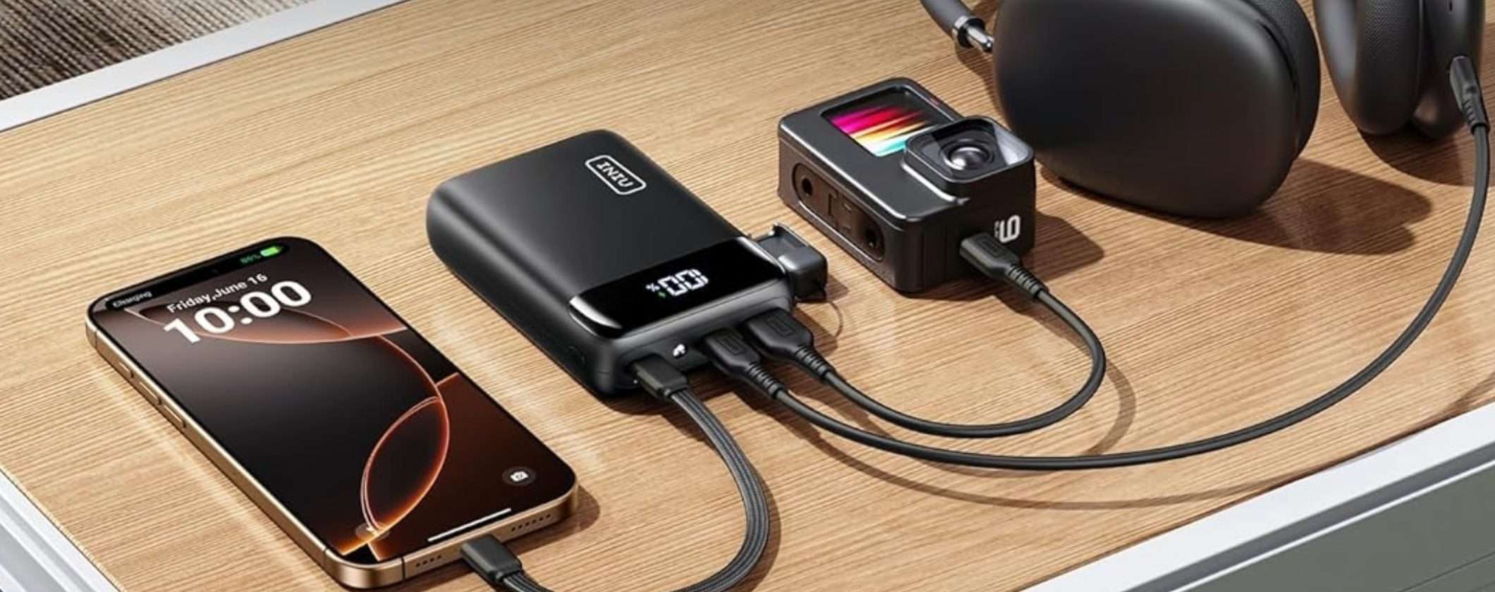 Power Bank super compatto con capacità da 20000mAh e 3 uscite rapide (13€) Power Bank super compatto con capacità da 20000mAh e 3 uscite rapide (13€)